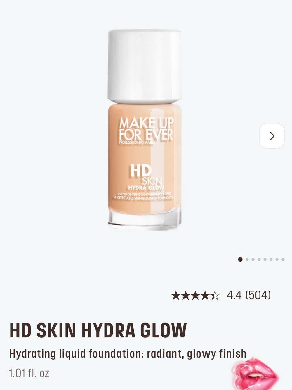 Makeup Forever HD Skin Hydra Glow Foundation - 1Y08 Warm Porcelain Fair to Light